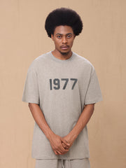 Fear of God Essentials Summer 1977 Double-Printed Loose-Fitting Men's and Women's Short-Sleeve T-Shirt(22XJ1977)