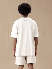 Fear Of God Essentials Letter flocking printed loose round neck pullover short sleeve T-shirt（SS22）