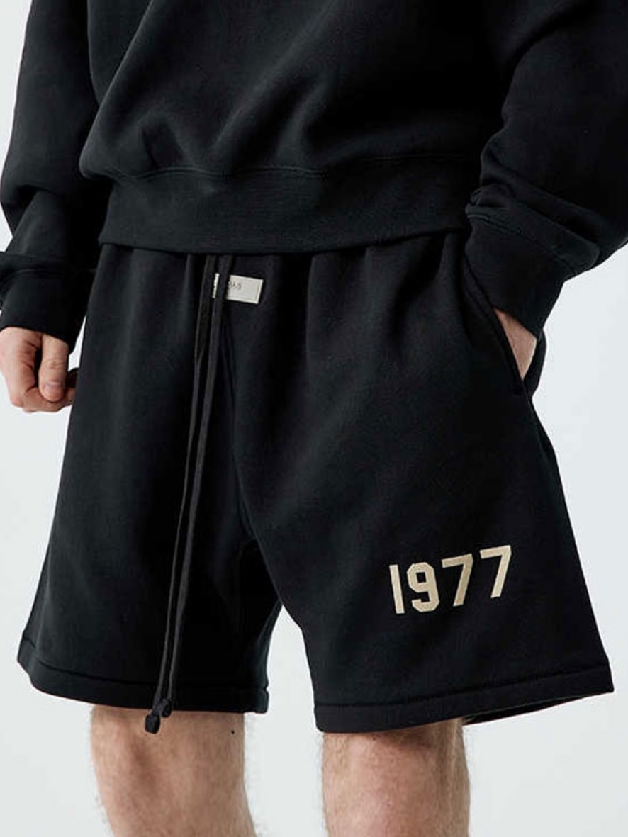 FEAR OF GOD ESSENTIALS 1977 SHORTS "Dark Oatmeal"