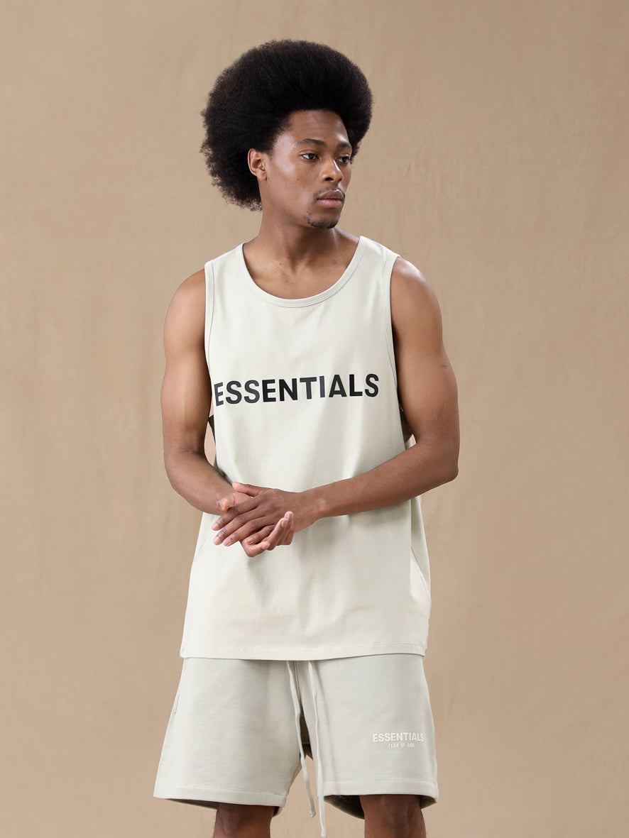 Fear of God Essentials FOG onogram offset printed sleeveless vest(22SSBX)