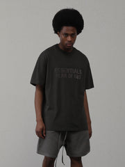 Fear of God Essentials New Velvet Printed Loose Fashionable Brand Short-Sleeved T-shirt（22FW)）