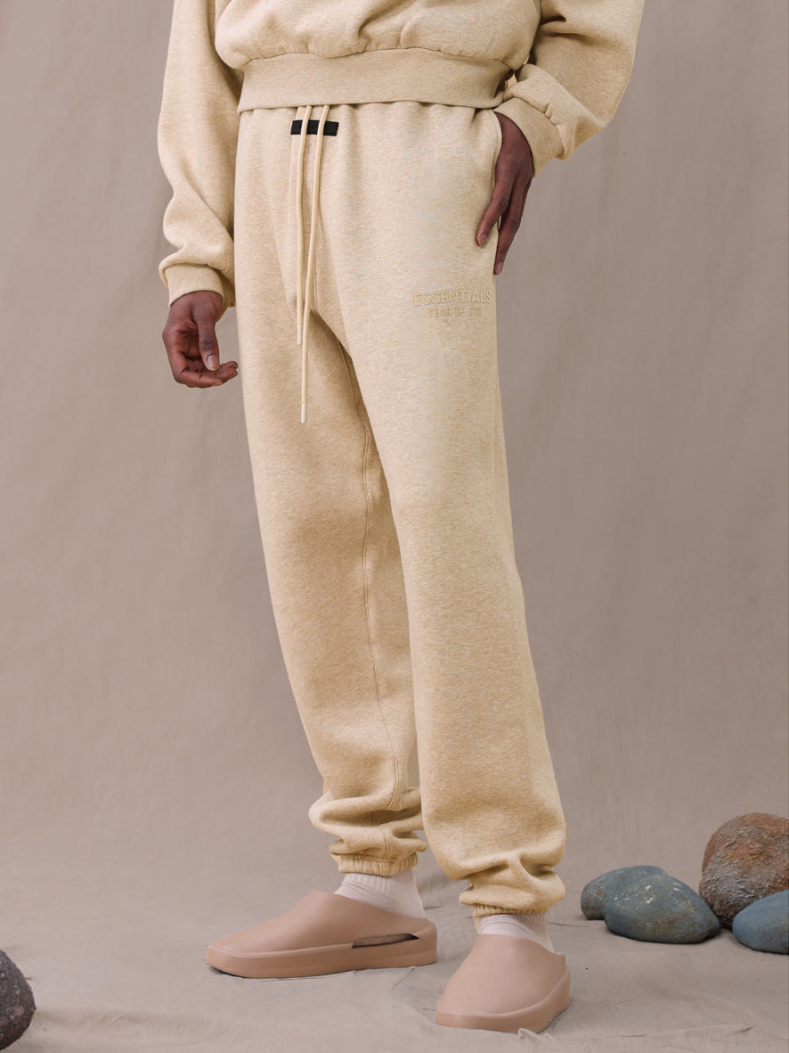 ESSENTIAL SWEATPANTS - GOLD HEATHER