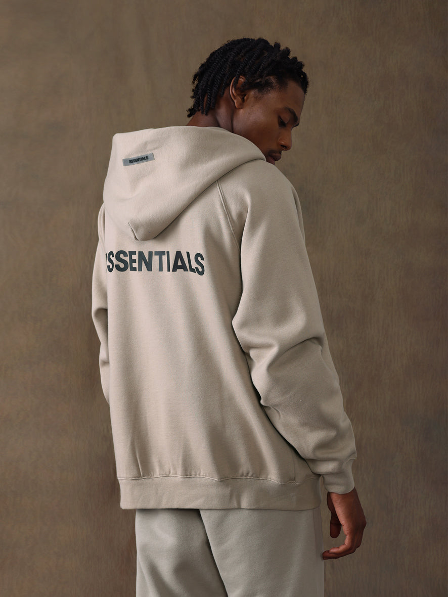 Fear of God Essentials Raglan Full Zip Hoodie'Cream'