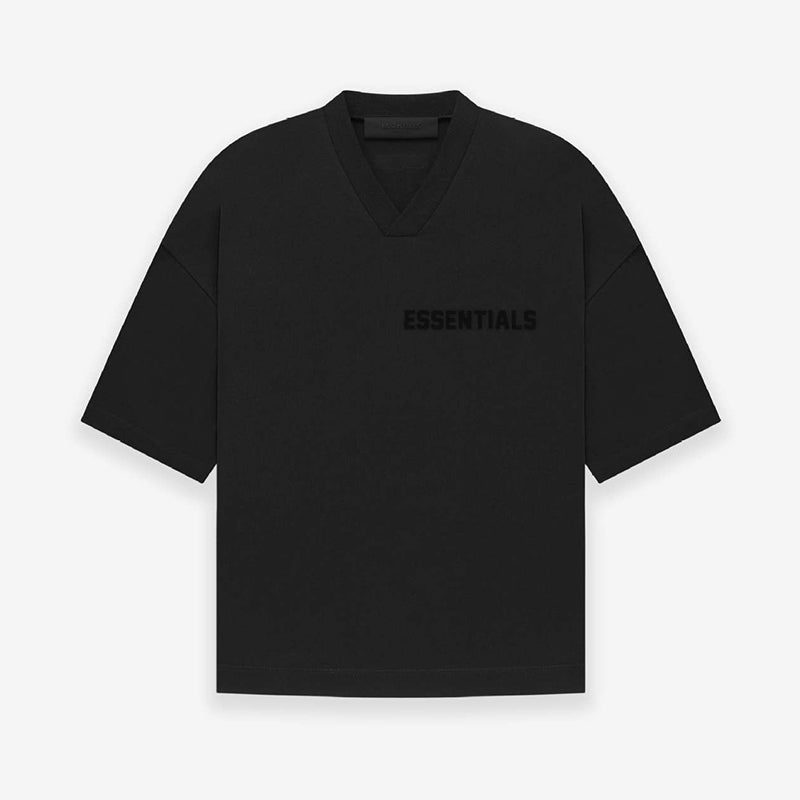 Fear of God Essentials Cotton short sleeve pullover T-shirt with loose V-neck and high neck(23SP)